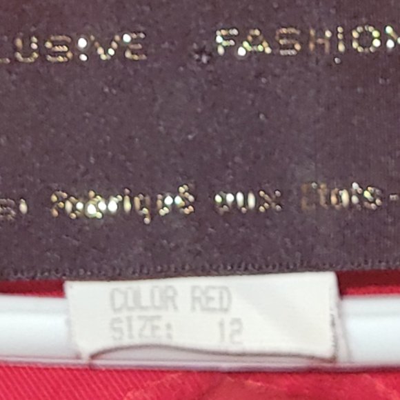 Vintage 1990's Shamash & Yofi Creations Adorned Red Jumpsuit with Sheer Sleeves - Picture 13 of 13